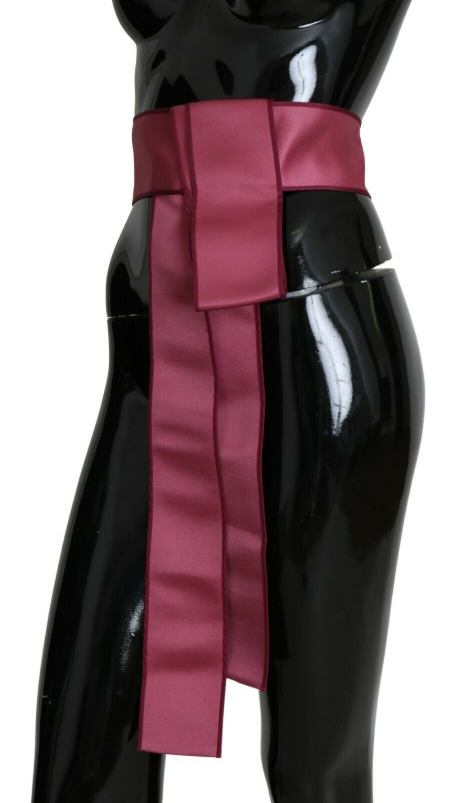 Dolce &amp; Gabbana Pink 100% Silk 3 Button Closure Wide Waist Belt