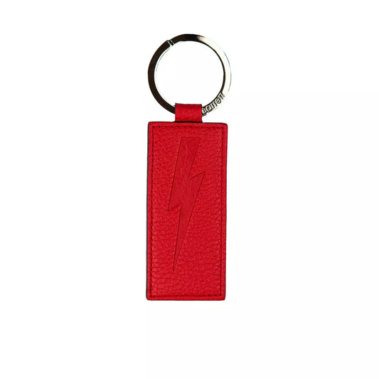 Neil Barrett Schicker Schlüsselanhänger aus rotem Leder für Herren